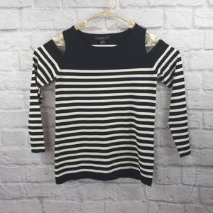 August silk women's Cold Shoulder Sweater